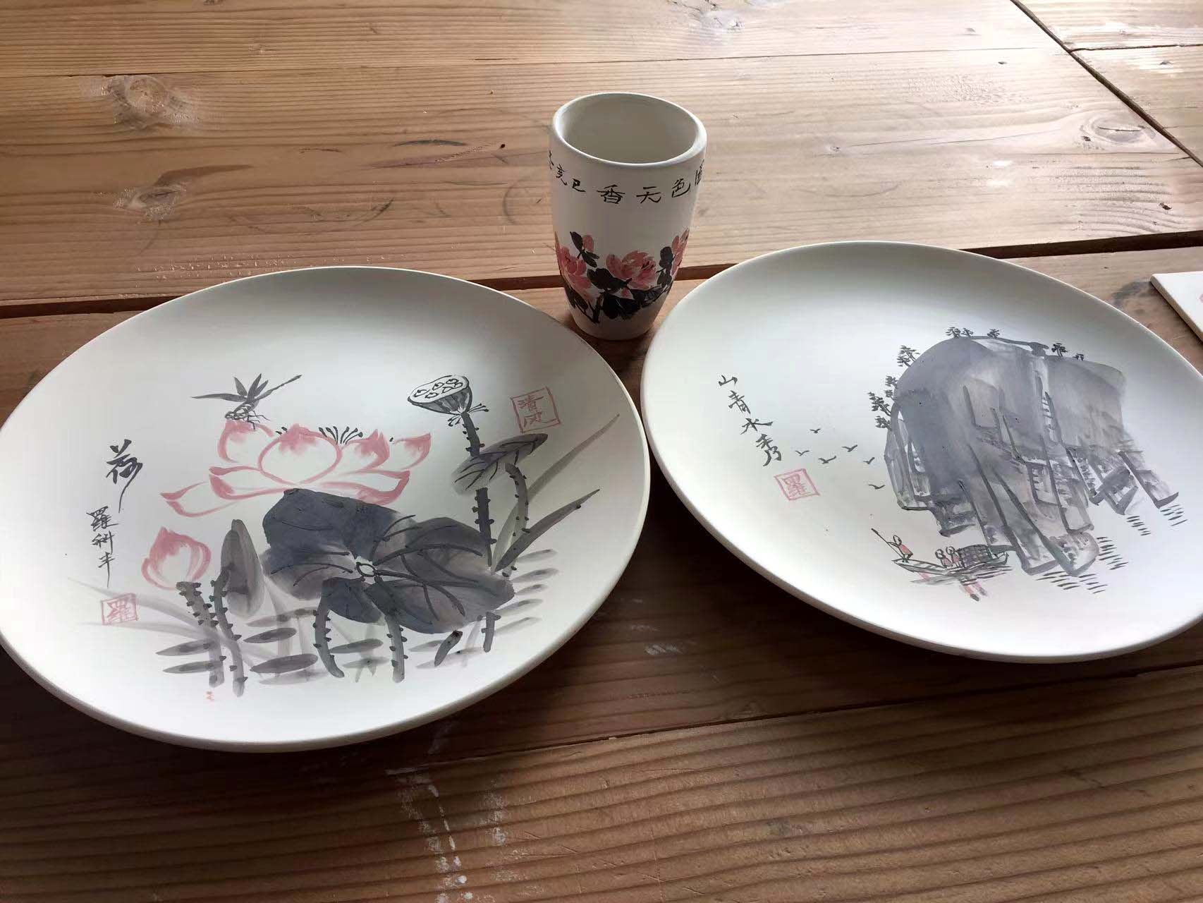 轻松愉悦的两次瓷上画体验!